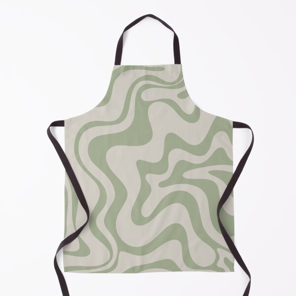 Item preview, Liquid Swirl Contemporary Abstract Pattern in Sage Green and Beige designed and sold by kierkegaard.