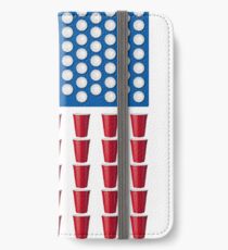 Beer Pong Drinking Game American Flag iPhone Wallet/Case/Skin