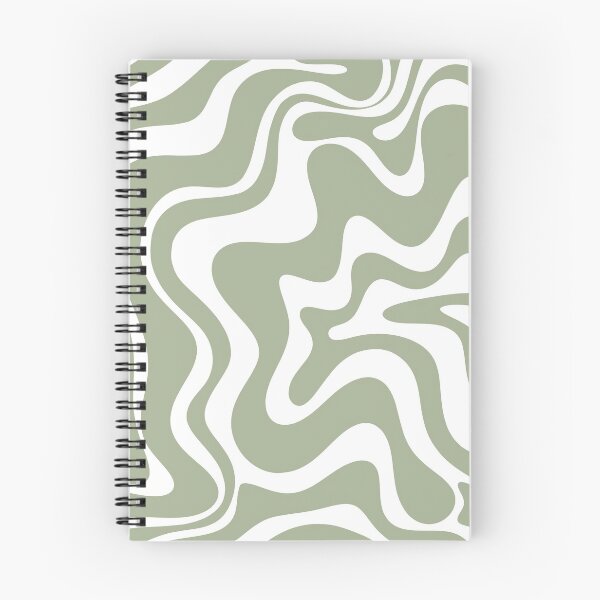 Item preview, Liquid Swirl Contemporary Abstract Pattern in Sage Green and White designed and sold by kierkegaard.