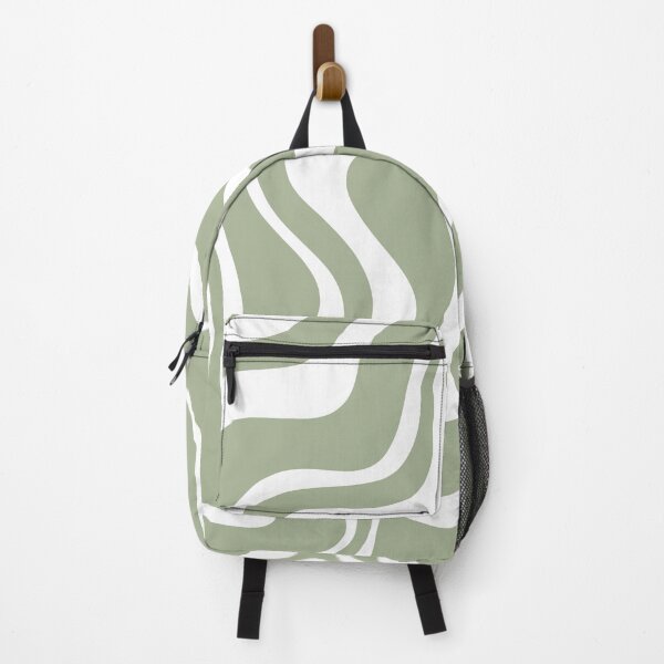 Item preview, Liquid Swirl Contemporary Abstract Pattern in Sage Green and White designed and sold by kierkegaard.