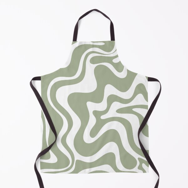 Item preview, Liquid Swirl Contemporary Abstract Pattern in Sage Green and White designed and sold by kierkegaard.