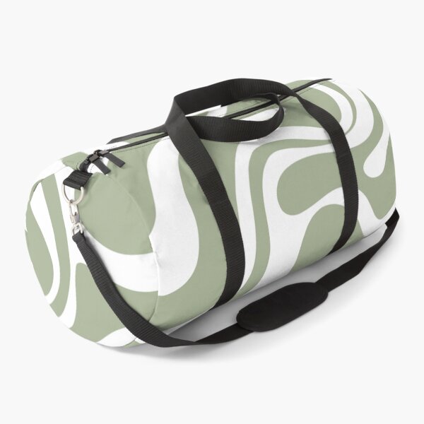 Item preview, Liquid Swirl Contemporary Abstract Pattern in Sage Green and White designed and sold by kierkegaard.