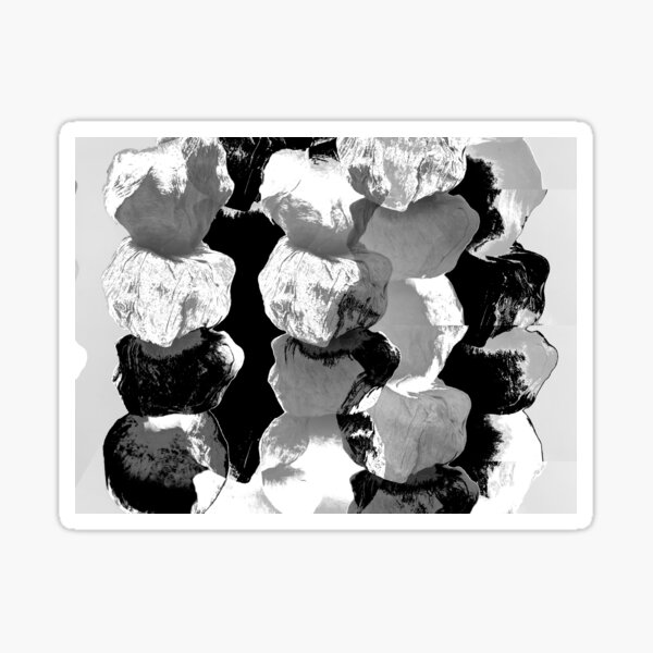 PALOOPA - black and white boulders on a necklace - Sticker