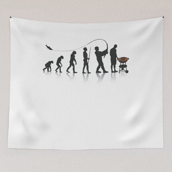 Item preview, man evolution barbecue fishing designed and sold by NiceShirtY.