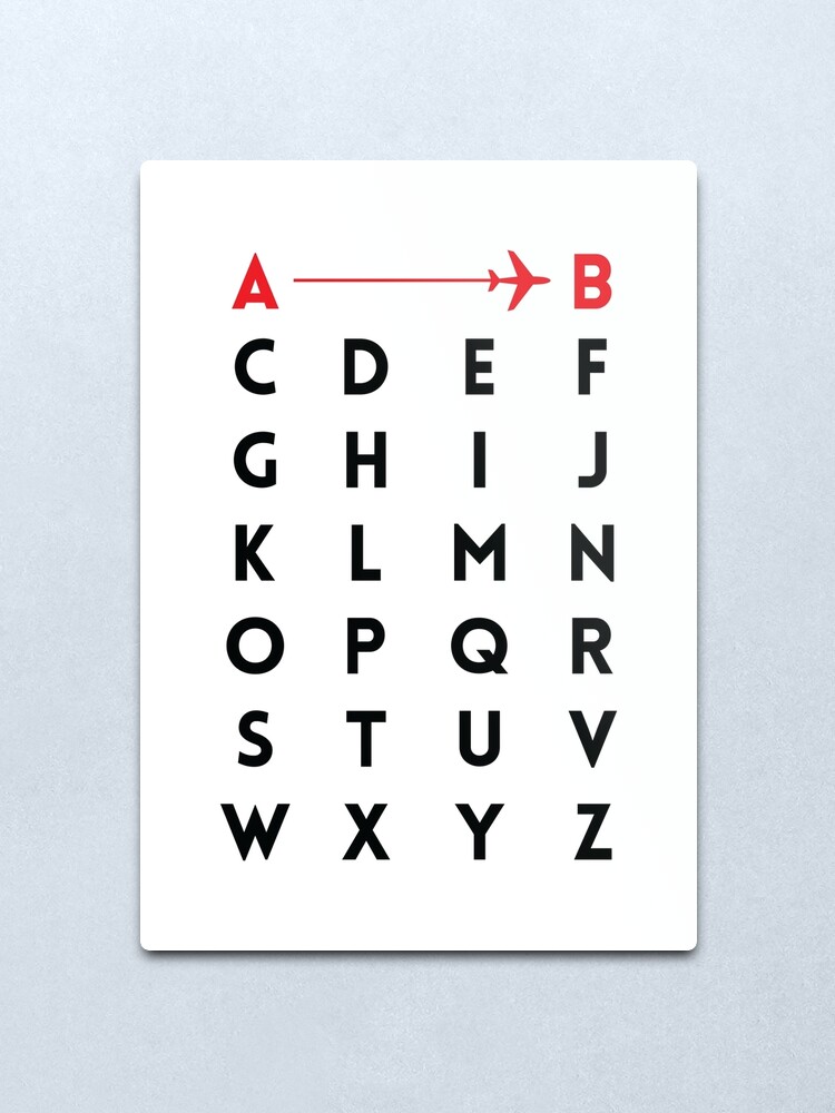 Alternate view of A to B Metal Print