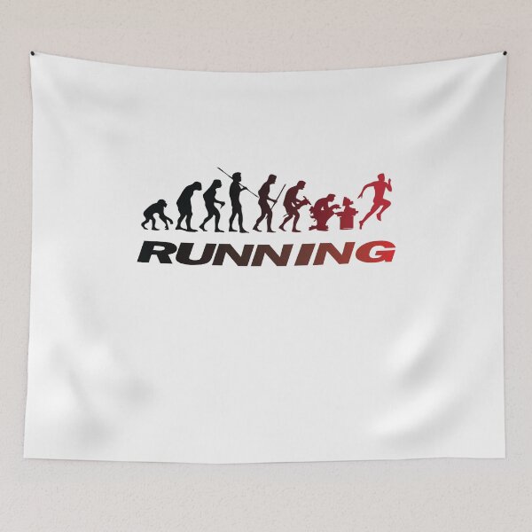 Item preview, man's evolution running designed and sold by NiceShirtY.