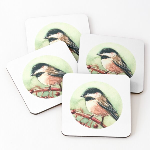 Item preview, Original Chickadee Watercolor Painting designed and sold by Zhangyeying.