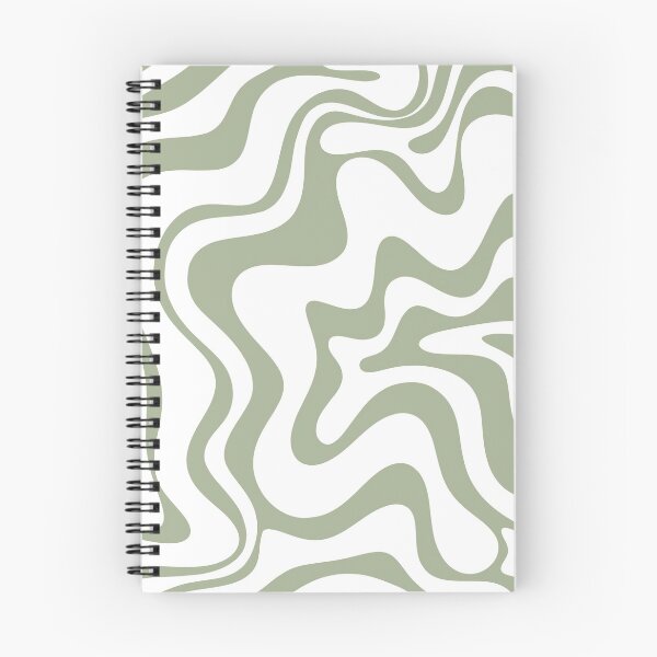 Item preview, Liquid Swirl Contemporary Abstract Pattern in White and Sage designed and sold by kierkegaard.