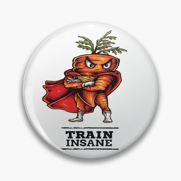 Item preview, Train Insane Angry Carrot  Foodietoon Workout Bodybuilding designed and sold by ProjectX23.
