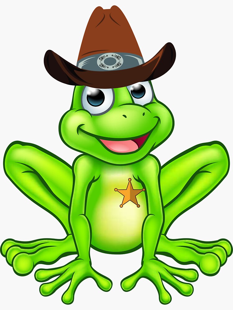 Frog Sheriff Cowboy Wears Hat Funny by ds-4
