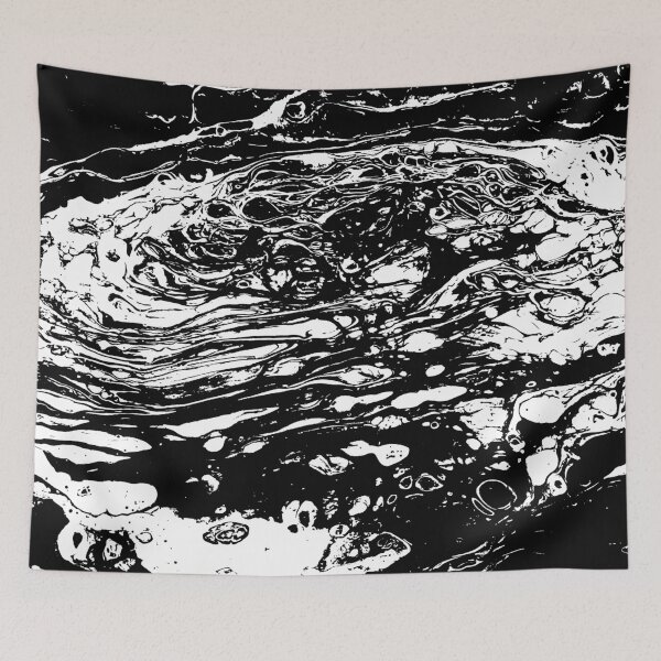 Item preview, Acrylic Pouring Black and White Gradient Planet designed and sold by emm-j.