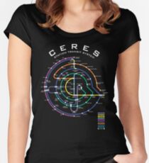 CERES STATION TRANSIT MAP Women's Fitted Scoop T-Shirt