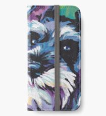 Schnauzer Bright colorful pop dog art iPhone Wallet/Case/Skin