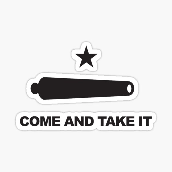 COME AND TAKE IT Gonzales Texas Revolution Flag Patch Tape Army Morale Grey 