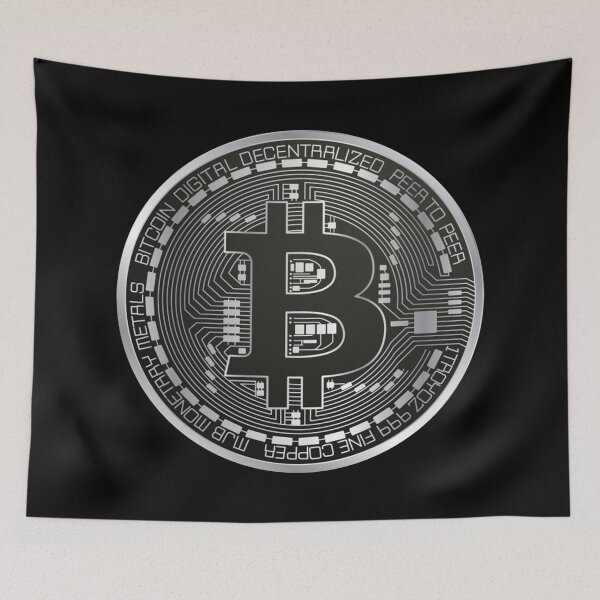 Item preview, Bitcoin / Silver Bitcoin / BTC / Cryptocurrency / Sticker / Dark designed and sold by AnnaWander.