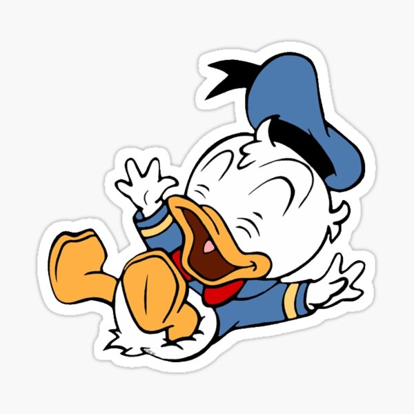 Baby Donald Duck fällt Sticker