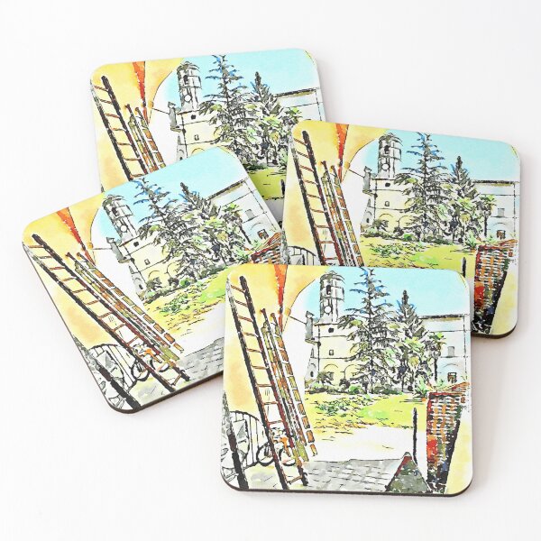Item preview, Istituto Emiliani: ladders overlooking the cloister garden designed and sold by Giuseppe Cocco.