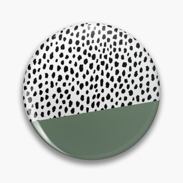 Item preview, Dalmatian Spots with Sage Green Stripe designed and sold by Design Minds Boutique.
