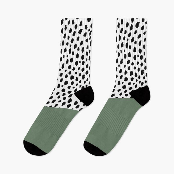 Item preview, Dalmatian Spots with Sage Green Stripe designed and sold by Design Minds Boutique.
