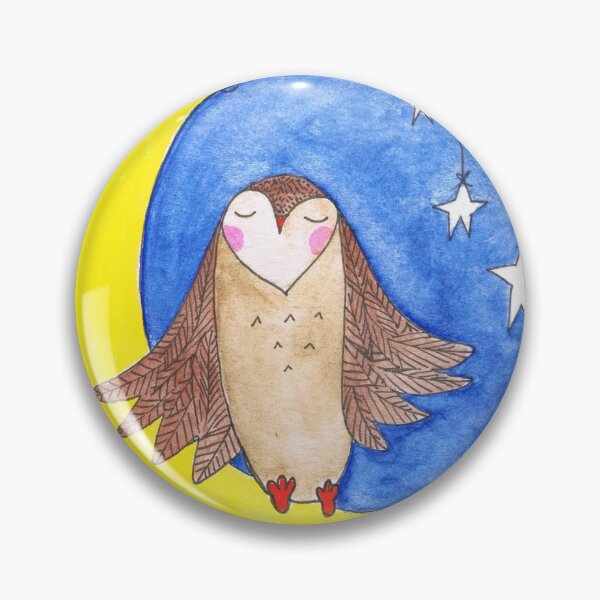 Item preview, Crescent Moon Owl designed and sold by Suz Wood.