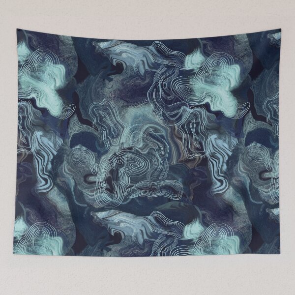 Item preview, blue marble  pattern designed and sold by ANAKOTO.