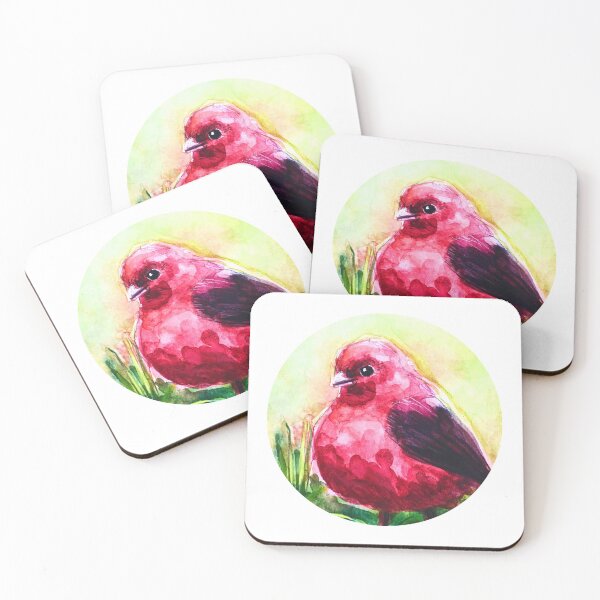 Item preview, Original Scarlet Tanager Bird Watercolor Painting designed and sold by Zhangyeying.