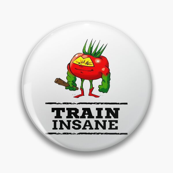 Item preview, Train Insane Tomato The Barbarian Foodietoon Superhero Bodybuilder Workout Power-lifter Weightlifter designed and sold by ProjectX23.