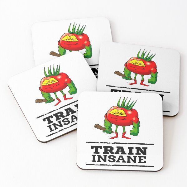 Item preview, Train Insane Tomato The Barbarian Foodietoon Superhero Bodybuilder Workout Power-lifter Weightlifter designed and sold by ProjectX23.