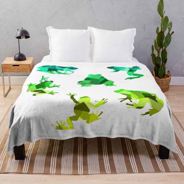 Item preview, Multiple Green Geometric Frogs designed and sold by cassikraft.
