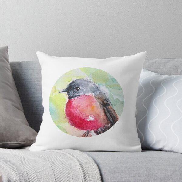 Item preview, Original Pink Robin Bird Watercolor Painting designed and sold by Zhangyeying.