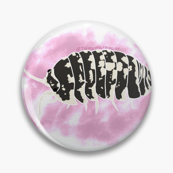 Item preview, Round Zebra Isopod with Pink Background designed and sold by rolypolyologist.