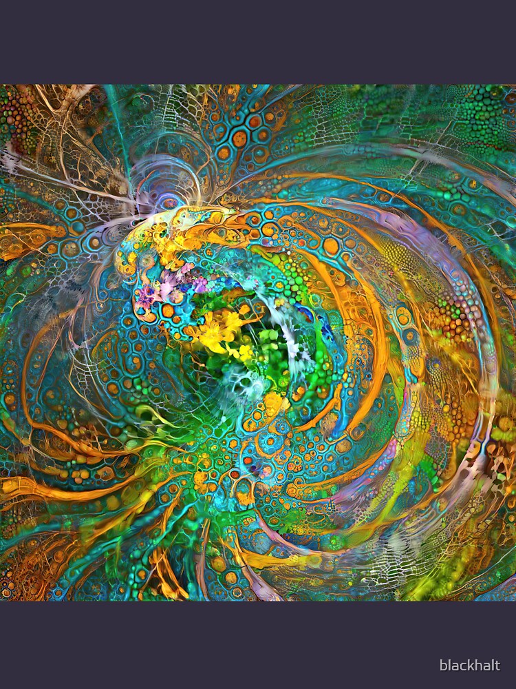 Deepdream floral fractalize space galaxy wave abstraction by blackhalt