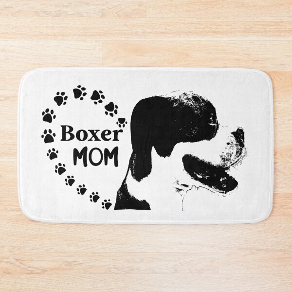 Item preview, Boxer Mom Profile with Paw Print Heart designed and sold by clounewcomb.