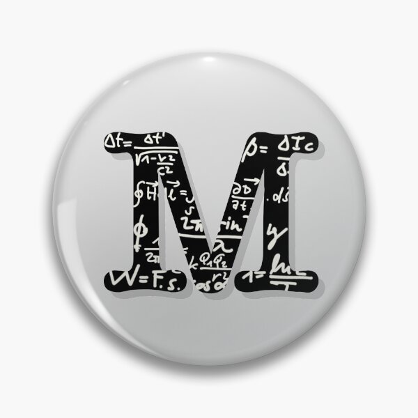 Item preview, Initial 'M' with physics math formulas designed and sold by synchro2070.