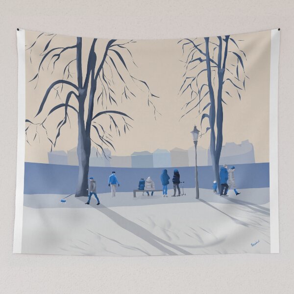 Item preview, Winter day at the park designed and sold by tagvi.