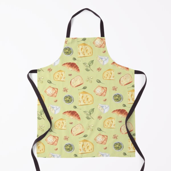 Item preview, Cheese and snacks pattern on green designed and sold by Flowersforbear.