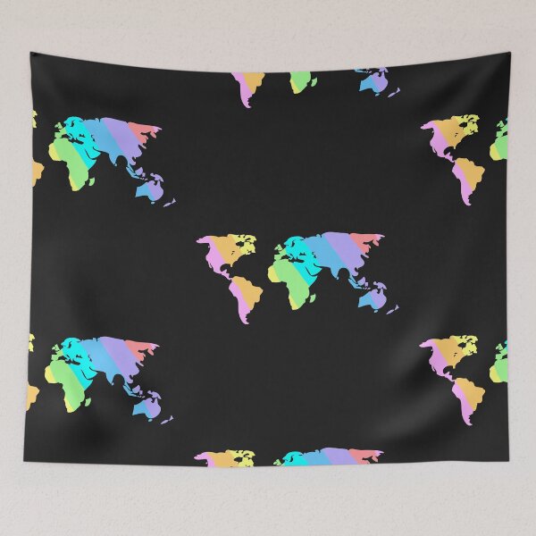 Item preview, Rainbow Planet, World Map designed and sold by Chubuter.