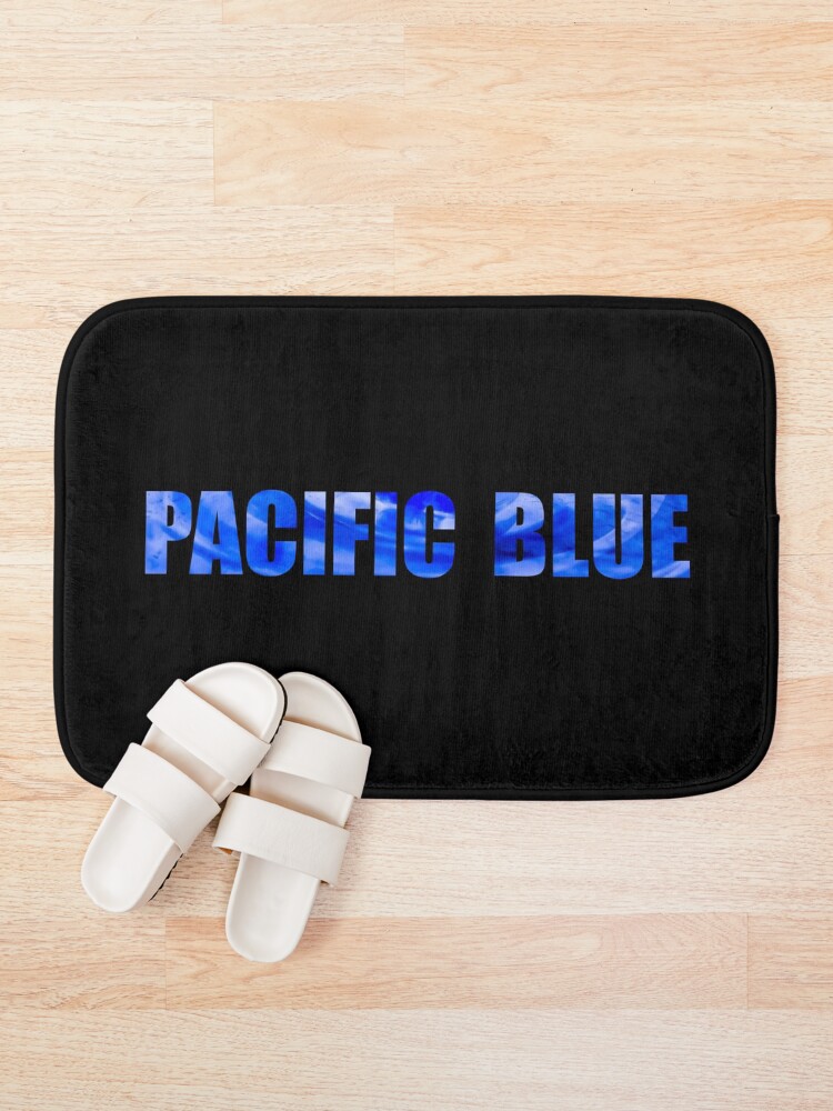 Thumbnail 1 of 6, Bath Mat, Pacific Blue designed and sold by infinityclothes.