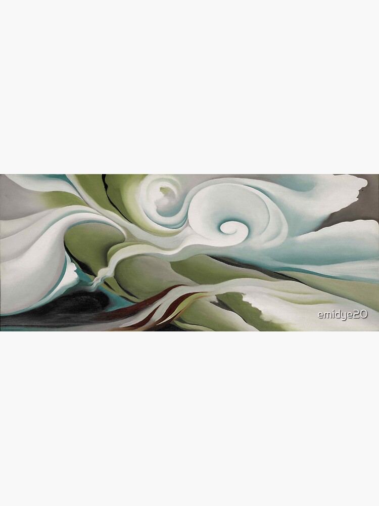 Thumbnail 3 of 3, Sticker, Georgia O'Keeffe Nature Forms Gaspe designed and sold by emidye20.
