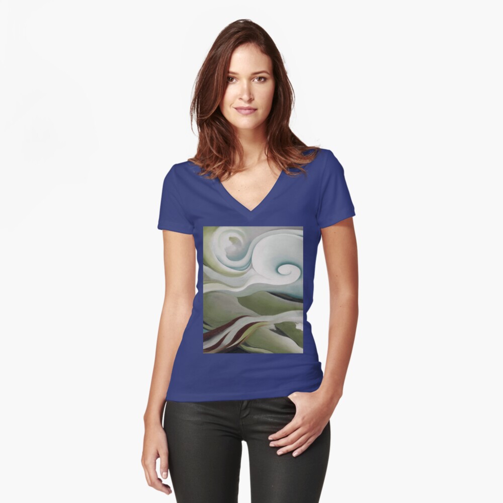 Item preview, Fitted V-Neck T-Shirt designed and sold by emidye20.