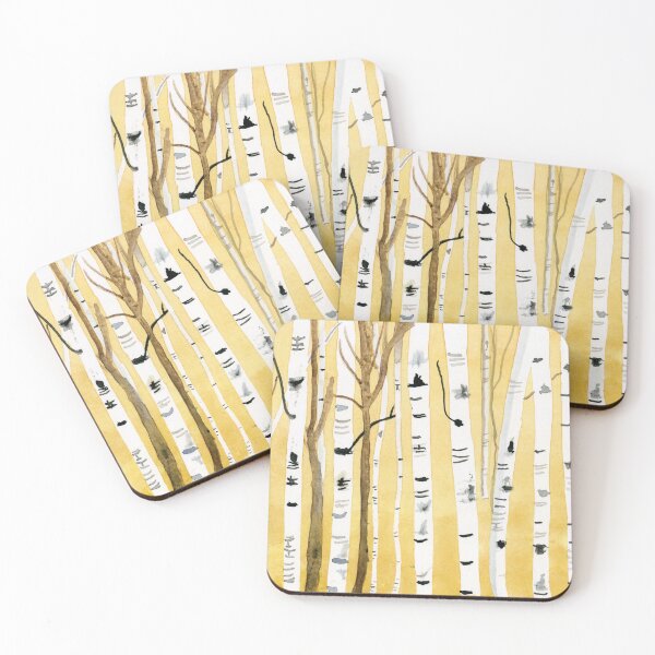 Item preview, Birch Trees Watercolor Painting  designed and sold by Eugenia Alvarez.