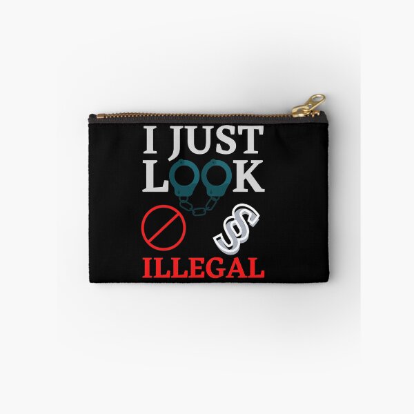 Item preview, I just look illegal with handcuffs as O's, forbidden symbol and law symbol designed and sold by Schallerer.