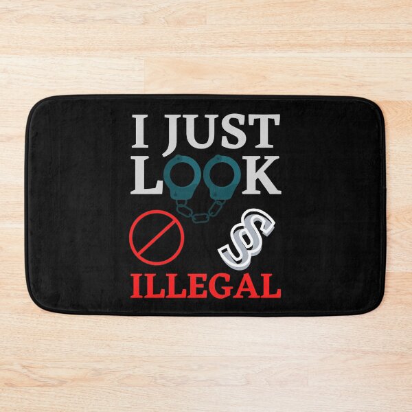 Item preview, I just look illegal with handcuffs as O's, forbidden symbol and law symbol designed and sold by Schallerer.