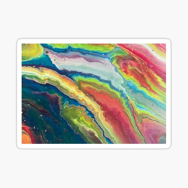 Item preview, Colorful Paint Pour  designed and sold by SierasART.