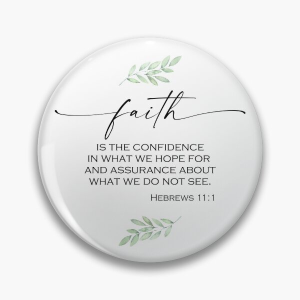 Item preview, Faith Scripture with Watercolor Green Foliage from Hebrews 11:1 designed and sold by Home Decor Print Studio.