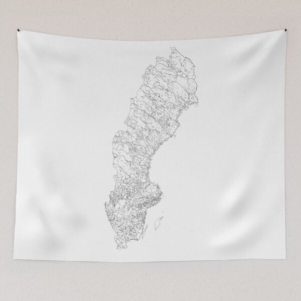 Item preview, Sweden Map, Art Print By LandSartprints designed and sold by LandSartprints.