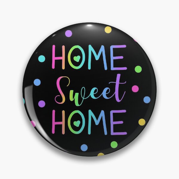 Item preview, Home Sweet Home - Rainbow Gradient with Polka Dots on Black designed and sold by Whoopsidoodle.