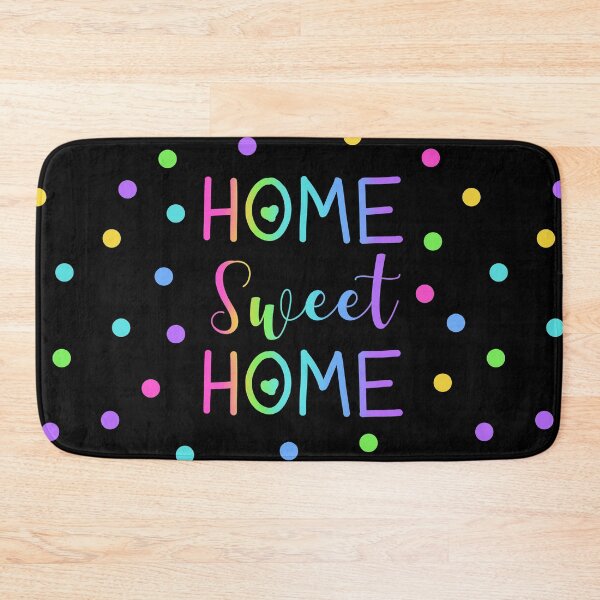 Item preview, Home Sweet Home - Rainbow Gradient with Polka Dots on Black designed and sold by Whoopsidoodle.