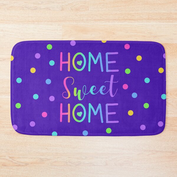 Item preview, Home Sweet Home - Rainbow Gradient with Polka Dots on Purple designed and sold by Whoopsidoodle.