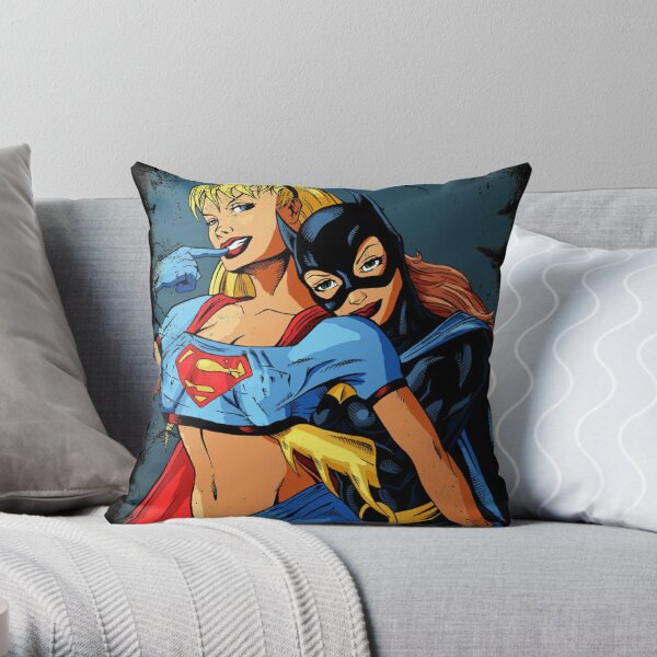 Superhero Love Affair Throw Pillow